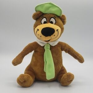 Yogi Bear Plush Stuffed Animal Brown Teddy Green Hat Tie